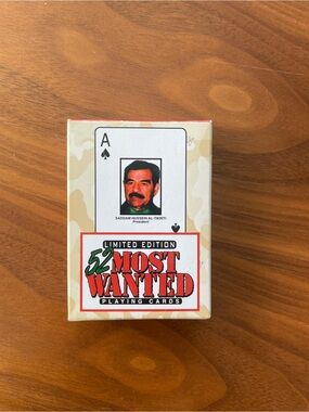 New in Box- Limited Edition 52 Most Wanted Playing Cards - Beige Camouflage Box